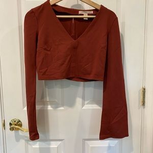 Cute maroon crop top